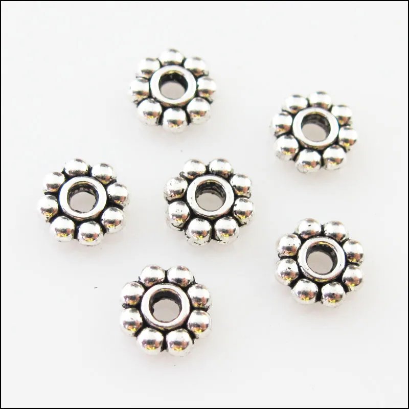 150pcs CUTE DAISY METAL 4mm SPACER BEADS