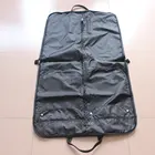 ziplock nylon suit bag with two shoes pockets ,handles and custom printing