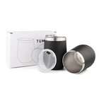 Wholesale New Design Insulated Stemless Double Wall Stainless Steel Wine Cup, Wine Set With Lid And Straw, 12oz/ 360 ml