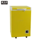 mini yellow bule 12V DC solar chest freezer