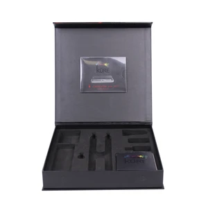 matte lamination black cardboard gift box with eva foam insert