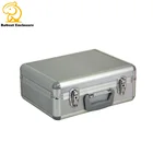 Silver ABS material small aluminum tool storage case with locks