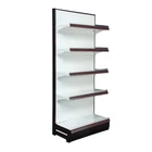 OEM metal convenience shop single sided wall unit flat backpanel supermarket shelving rack