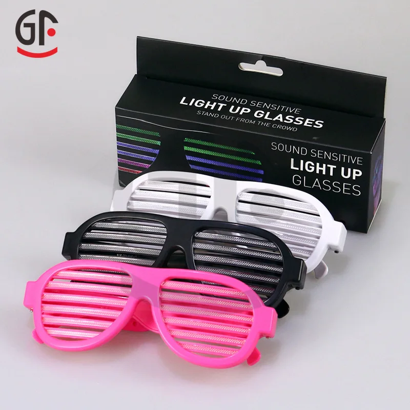 LED flashing glasses Christmas holiday gifts voice control glasses party props