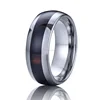 bridal jewellery red wood wedding band tungsten rings