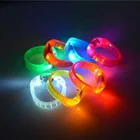 Hot sale concert music sound activated led flashing plastic bracelet voice controlled glowing wristband