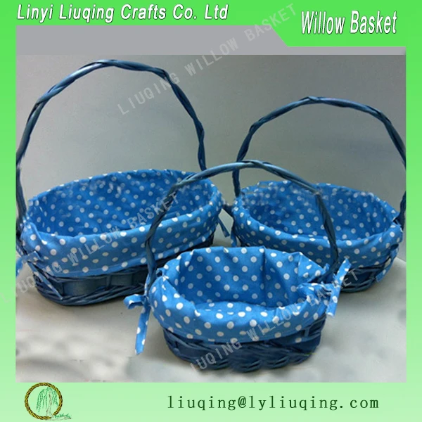 easter basket with handle / wicker storage basket/wicker gift