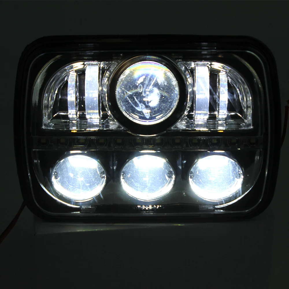 FADUIES 80W 5''x7'' 7''x 6'' Led Headlights with DRL For Jeep Wrangler YJ Cherokee XJ H6054 H5054 H6054LL 69822 6052 6053 (7)