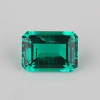 High quality 8x10mm emerald cut hydrothermal synthetic emerald for jewelry .