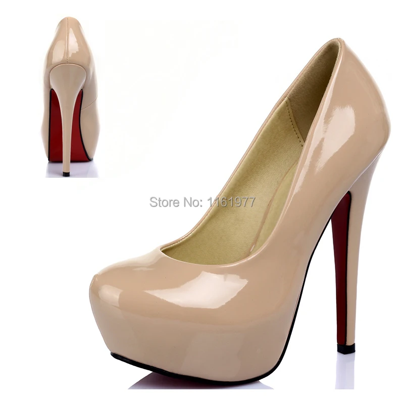 beige heels with red bottoms
