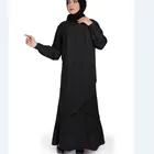 Wholesale fashion islamic clothing muslim dress for lady black abaya