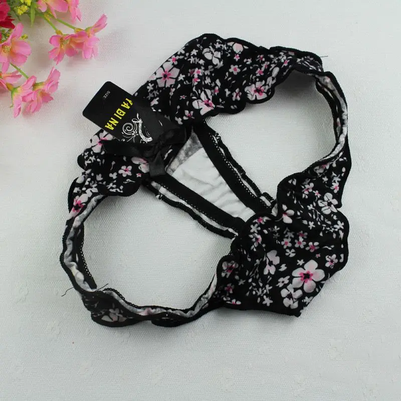 Stock New Women Floral Sey cotton Thong Underwear Girls G String Cotton Panties High Quality Intimates Seamless Briefs Summer St