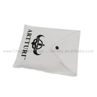 Custom logo printed Envelope bag White Suede flap Pouch With Logo