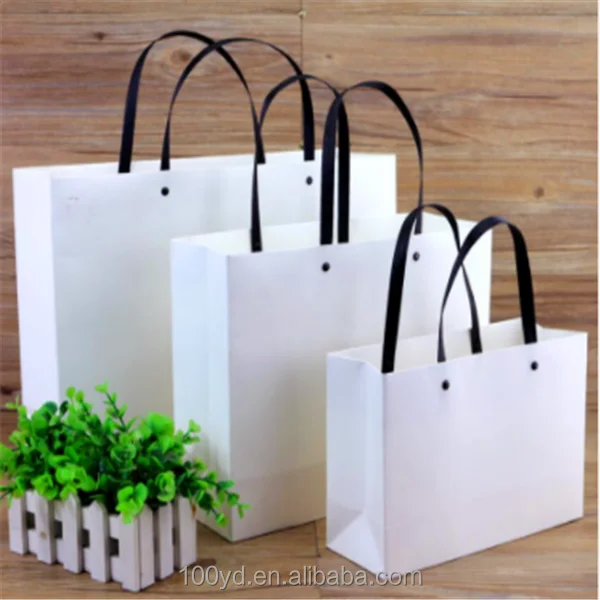 custom design paper shopping bag with logo printed