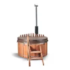 2017 Fashion wooden barrel bath tub freestanding hot tub