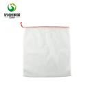 eco-friendly laundry cotton mesh drawstring washing machine bag