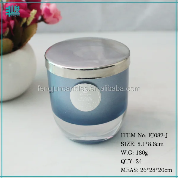 candle in glass jar with thick bottom customized fragrance