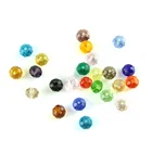DIY Colorful 8mm Diamond Shaped Transparent Beads Glass crystal loose beads