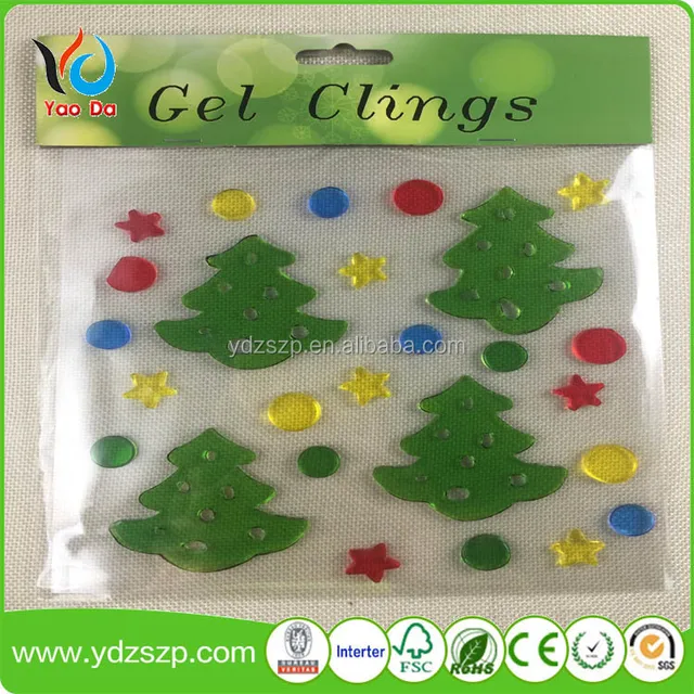 window sticker glass sticker christmas jelly sticker gel clings