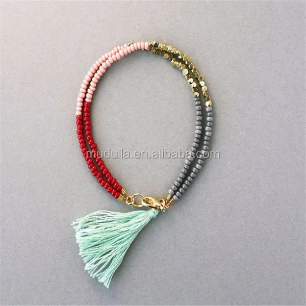 Db200 Boho Bracelet,Boho Bohemian Bracelet Bead Tassel Boho Bracelet