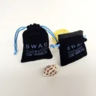 factory price Custom Logo printed cloth package beautiful style velvet jewelry Bags