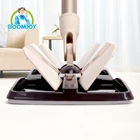 Boomjoy Cloth Clamping Microfiber Flat Mop Extendable Handle Floor Cleaning Machine Home Tools Cleaning