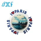 Resin fridge magnet custom design gloss city fridge magnet with photo