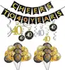Umiss Black gold theme Cheers to 40 Years banner Party Favors for Adults Birthday Decoration