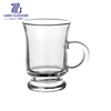 modern glass coffee cup with short stem/glass coffee cup