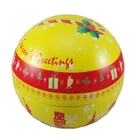 Custom big round chocolate ball-shaped tin can