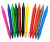New fashion jumbo triangular crayon two sides tips plastic crayon for kids good drawing