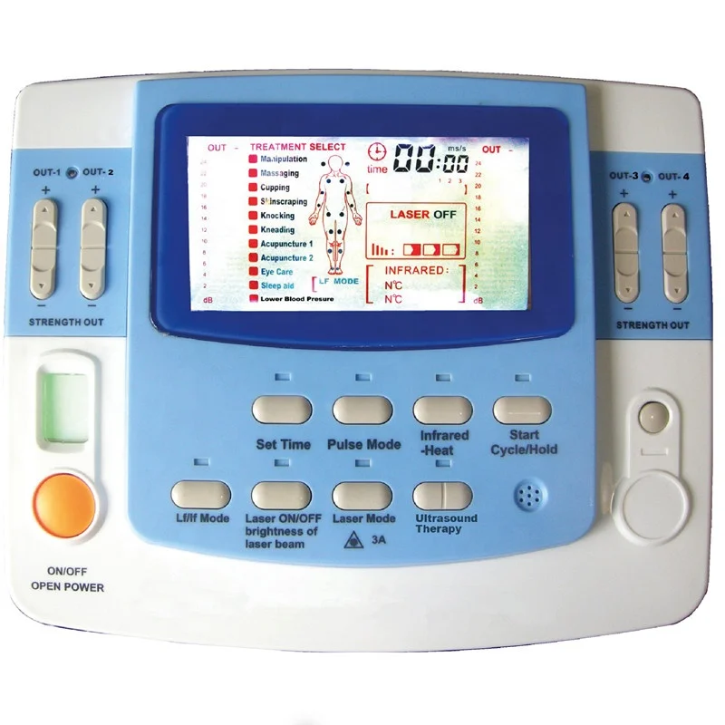 2014 électronique le plus chaud stimulateur nerveux avec ultrasons, laser, chauffage, dizaines LGHC-33