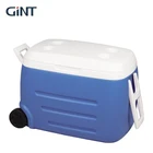 55l marine reuse plastic tackle wheeled roller ice chest coolers for bar