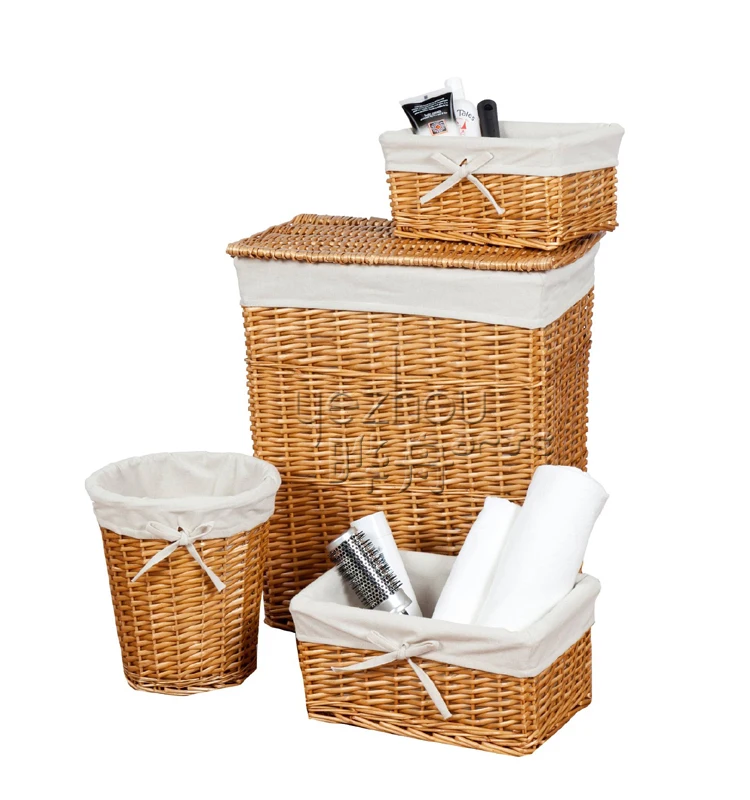 Cheap Large White Round Lidded Houseware Wicker Laundry Baskets Buy