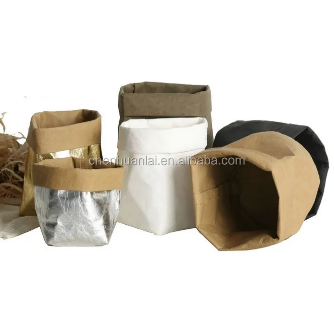 washable kraft paper material bag flowerpots plant bag different