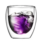 450ml customized high borosilicate double wall glass cup coffee cup tea mugs
