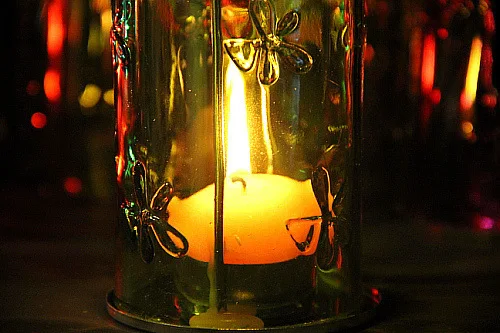 European zakka glass candle holder glass bottle home decoration printing wedding festival