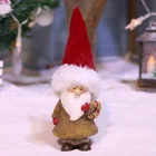 Table Decor Mini Personalized Xmas Table Ornaments Cute Red Hat Gnomes Decor Mini Christmas Craft