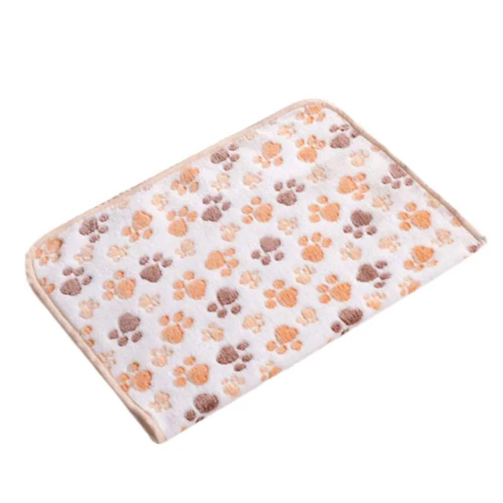 Pet mats thick blanket Cat Dog Puppy Kitten Warm Waterproof Fleece Soft Blanket Bed Mat Paw Print New