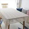 Pastoral Hand Crochet Cotton Table Linen Woven Openwork Tablecloth