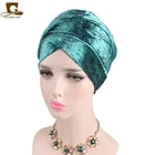 Bulk Luxury Laser Velvet Turban Hijab Extra Long Tube Head Wrap Headscarf Nigerian Turban TJM-306