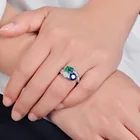 Emerald Ring Emeraldringring Emerald Ring Gemstone Emerald And Sapphire Silver Jewelry Ring