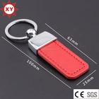 Red/ brown/ black wholesale leather key chain with laser logo