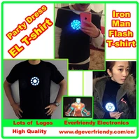 LED T Shir Iron Man Flashing