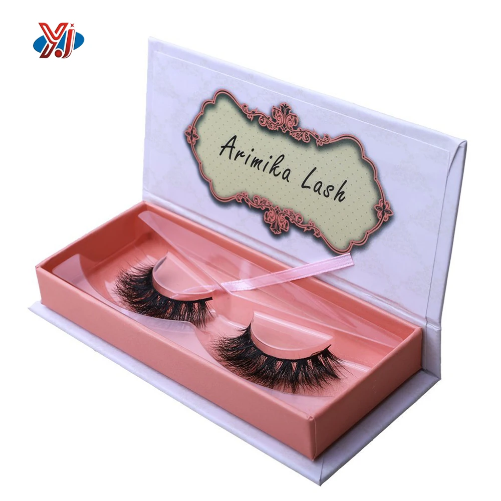 hand made paper magnetic false eyelash packaging box with window