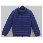 Mens hoody padded bubble nylon zipper up quilted jacket