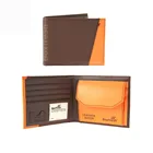 Factory price!Unique men leather wallet with coin pocket and SIM holder