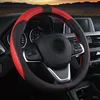 38cm Car Truck Interior Decoration Luxury Leather Steering Wheel Cover