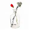 125ml Glass cylinder planter single brown flower glass vase