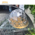 High Quality 6m Diameter Geodesic tempered glass transparent dome tent house cafe restaurant